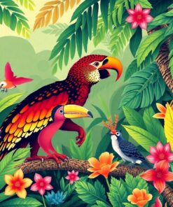 Vintage Jungle Art Studio Paint By Numbers