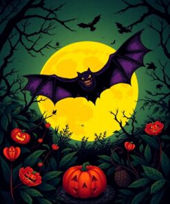 Bat Moon Paint Numbers