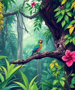 Bird Perch Paint Numbers