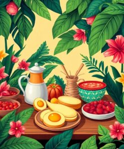 Vintage Jungle Breakfast Paint By Numbers
