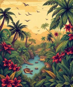 Jungle Cartography Paint Numbers