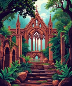 Cathedral Ruins Paint Numbers