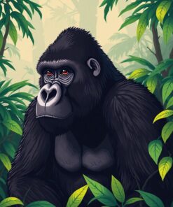 Jungle Gorilla Paint Numbers