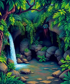 Jungle Grotto Paint Numbers