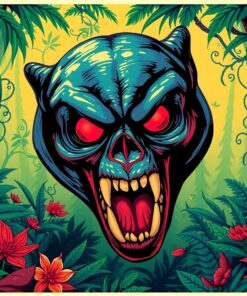 Vintage Jungle Horror Poster Paint By Numbers