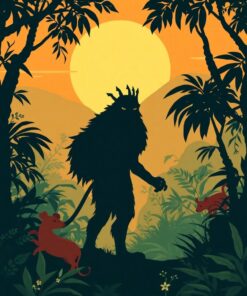 King Silhouette Paint Numbers