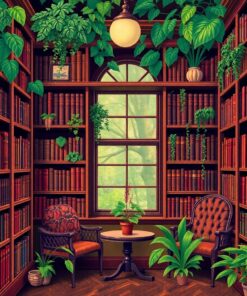 Library Shelves Paint Numbers