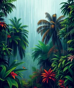 Jungle Monsoon Paint Numbers