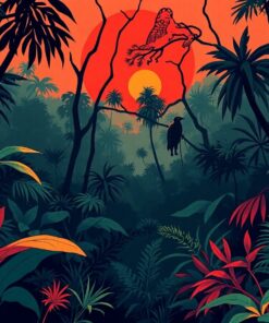 Vintage Jungle Noir Thriller Paint By Numbers