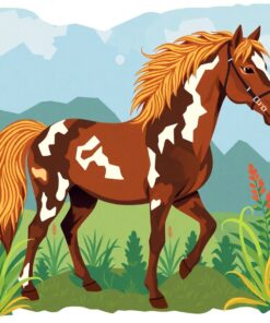 Vintage Jungle Outpost Steed Paint By Numbers