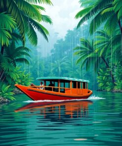 Jungle Paddlewheeler Paint Numbers