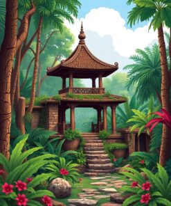 Pavilion Ruins Paint Numbers