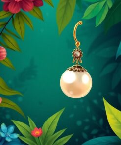 Vintage Jungle Pearl Earring Paint By Numbers