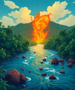 River Eruption Paint Numbers