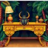 Vintage Jungle Scarab Desk Paint By Numbers
