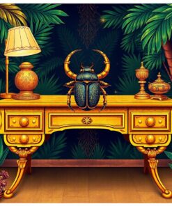 Vintage Jungle Scarab Desk Paint By Numbers