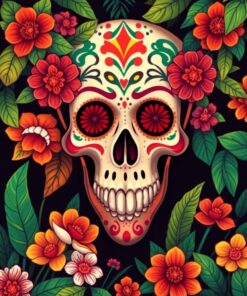 Skull Fiesta Paint Numbers
