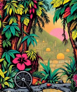 Vintage Jungle Street Art Paint By Numbers