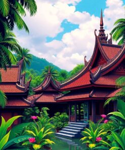 Temple Roofs Paint Numbers