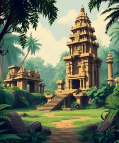 Temple Ruins Paint Numbers