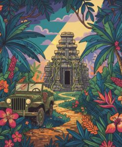 Vintage Jungle Track Discovery Paint By Numbers