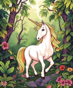 Unicorn Encounter Paint Numbers