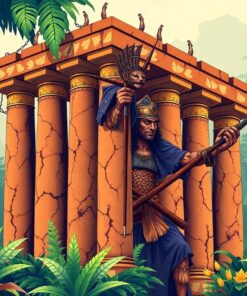 Vintage Jungle Warrior Columns Paint By Numbers