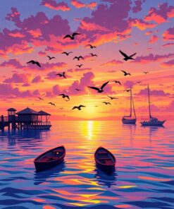 Sunset Migration Paint Numbers