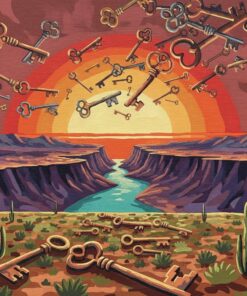 Vintage Keys Sunset Migration Paint By Numbers