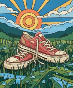 Vintage Kicks Morning Dew Paint By Numbers