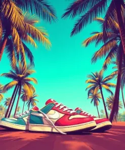 Vintage Kicks Under Palms Paint By Numbers