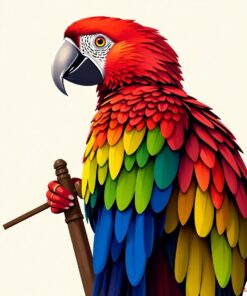 Scarlet Macaw Paint Numbers