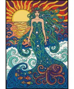 Vintage Knotwork Ocean Maiden Paint By Numbers