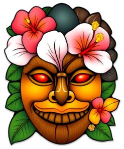 Hibiscus Mask Paint Numbers