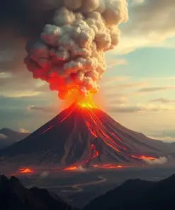 Vintage Krakatoa Eruption Paint By Numbers