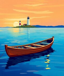 Lagoon Rowboat Paint Numbers