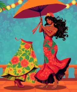 Vintage Lanai Dance Paint By Numbers