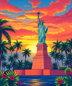 Tropical Sunset Paint Numbers