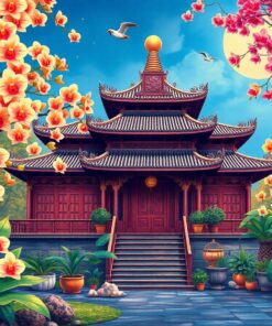 Vintage Louie Orchid Temple Paint By Numbers