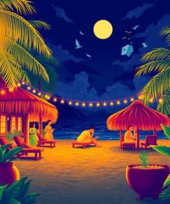 Luau Torchlight Paint Numbers