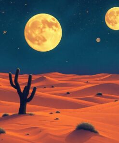 Vintage Lunar Sandscape Paint By Numbers