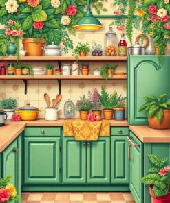 Botanical Scullery Paint Numbers