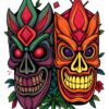 Tiki Masks Paint Numbers