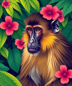 Tropical Portrait Paint Numbers