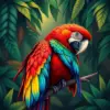 Vintage Macaw Canopy Paint By Numbers