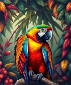 Vintage Macaw Canopy Paint By Numbers