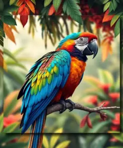 Vintage Macaw Canopy Paint By Numbers