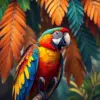 Vintage Macaw Canopy Paint By Numbers
