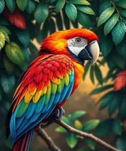 Vintage Macaw Canopy Paint By Numbers