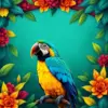 Vintage Macaw Canopy paint by numbers